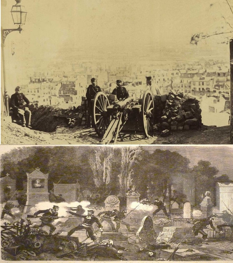 Parcours Communards - 18 mars 1871 - Les canons de la Butte Montmartre et les combats du 27 mai au Père-Lachaise